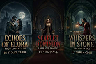 design stunning dark gothic romance and fantasy book covers KDP illustration