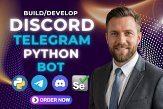build python bot web scraper automation ai telegram discord bot
