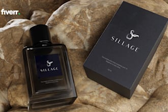 design luxury cosmetic, perfume and skincare label box packaging