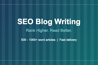 write SEO blog posts and articles for your business