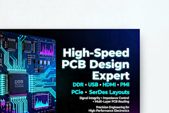 create high speed pcb layouts for ddr, usb, hdmi, pcle and serdes