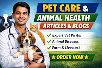 write for animal health, pet care