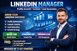 be your professional linkedin manager and grow your profile