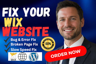 fix wix website bug error, wix studio fix, speed optimization and booking setup