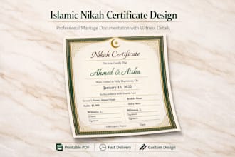 assist islamic nikah process and provide nikah certificate with witnesses wali