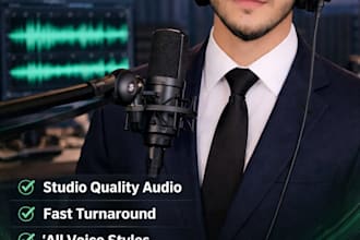 record a clear and natural american english voice over