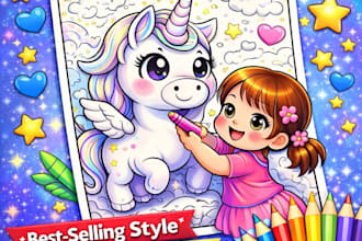 create adorable kids coloring pages for books and print
