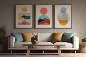 design high quality printable digital wall art for etsy store
