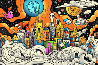 create doodle illustration for any project