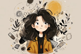 create doodle illustration, cartoon and nft art in my style