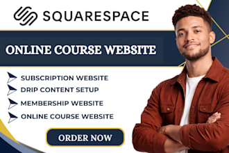 build squarespace online course subscription website membership drip content