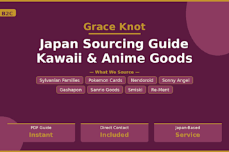 send you a japan goods sourcing guide