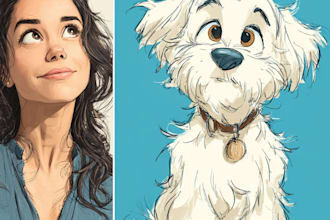 create a custom dog illustration for pet lovers