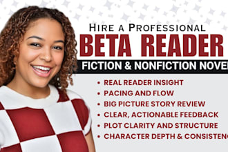 beta read critique fantasy thriller romance novel fiction nonfiction book editor