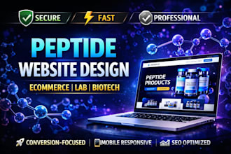 be your website builder for peptide website, research lab site, online store