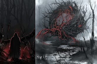 do dark art illustration