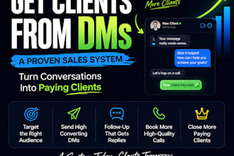 create a high converting dm and sales script system to get clients