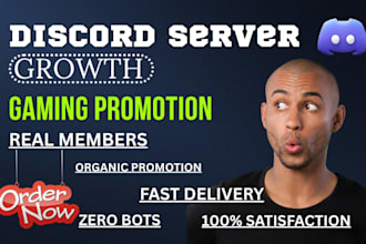 discord gaming growth, mineraft, rp fivem, discord server promotion, promotion