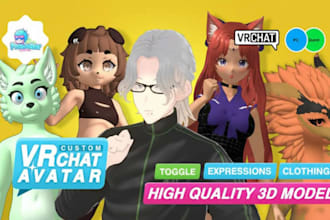 make custom vr chat avatar vrc avatar furry avatar vr character nsfw anime model