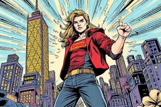 comic book illustration with comic book illustrator