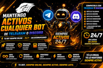 make your discord or telegram bot available 24 7 365