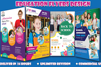 design eye catching education flyer for school