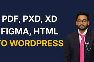 convert PSD to wordpress, PDF to wordpress, png to wordpress