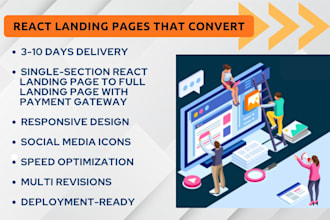 build a high converting responsive react landing page