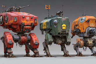 draw or design mechs robots concepts