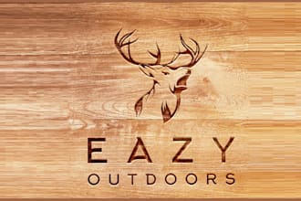 design awesome outdoors hunting and fishing logo