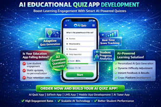 develop educational app, quiz app, ai quiz app, learning app, kids learning app