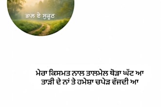 do creative writing in punjabi litrature like kavita,kahani