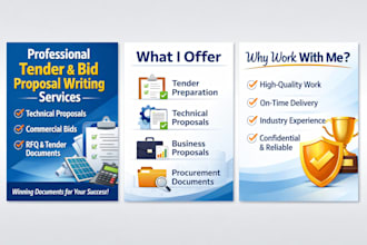 write professional tender and bid proposals