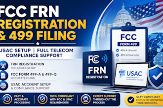 handle fcc frn registration, fcc 499 filing, and usac