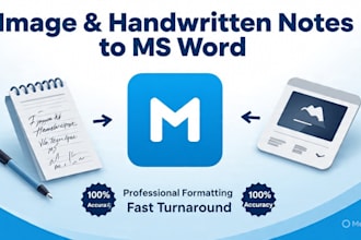 convert image and handwritten notes to word accurately