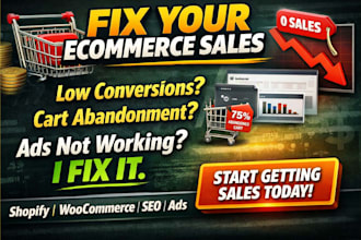 increase sales store fix facebook ads low sales cart abandonment low conversion
