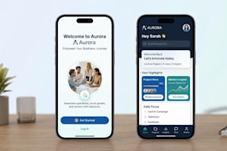 design elegant mobile UI UX for startups