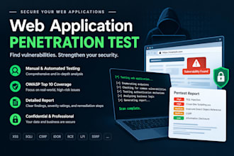 pentest your web application and fix security vulnerabilities