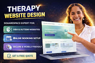 design squarespace aba therapy and autism therapy website with online scheduling