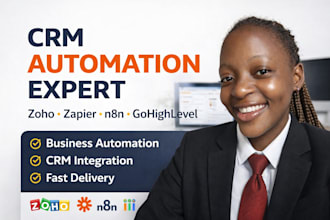 setup zoho crm automate workflows and integrate zapier n8n or ghohighlevel