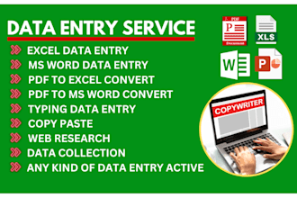 do typing and data entry