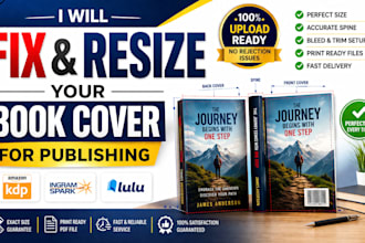 fix and resize your book cover for publishing