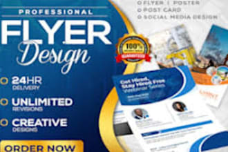 design professional event flyers, logo design and postcards