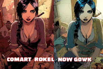do professional coloring for your comic book illustration