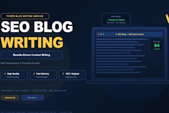write SEO optimised self improvement blog articles that grow your audience