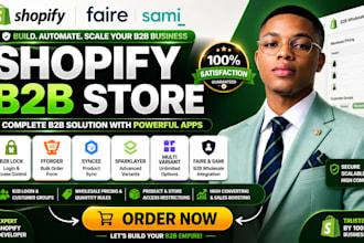 setup shopify faire sami b2b lock fforder syncee sparklayer multivariant website