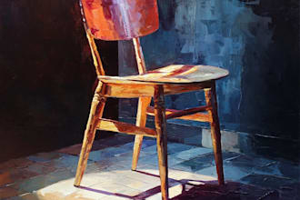 paint chair oil painting acrylic painting of portrait