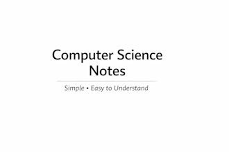 create simple and clear computer science notes for students