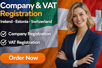 register your company and handle vat in ireland, estonia, or switzerland