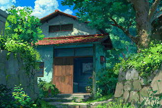 do anime style art with simple background